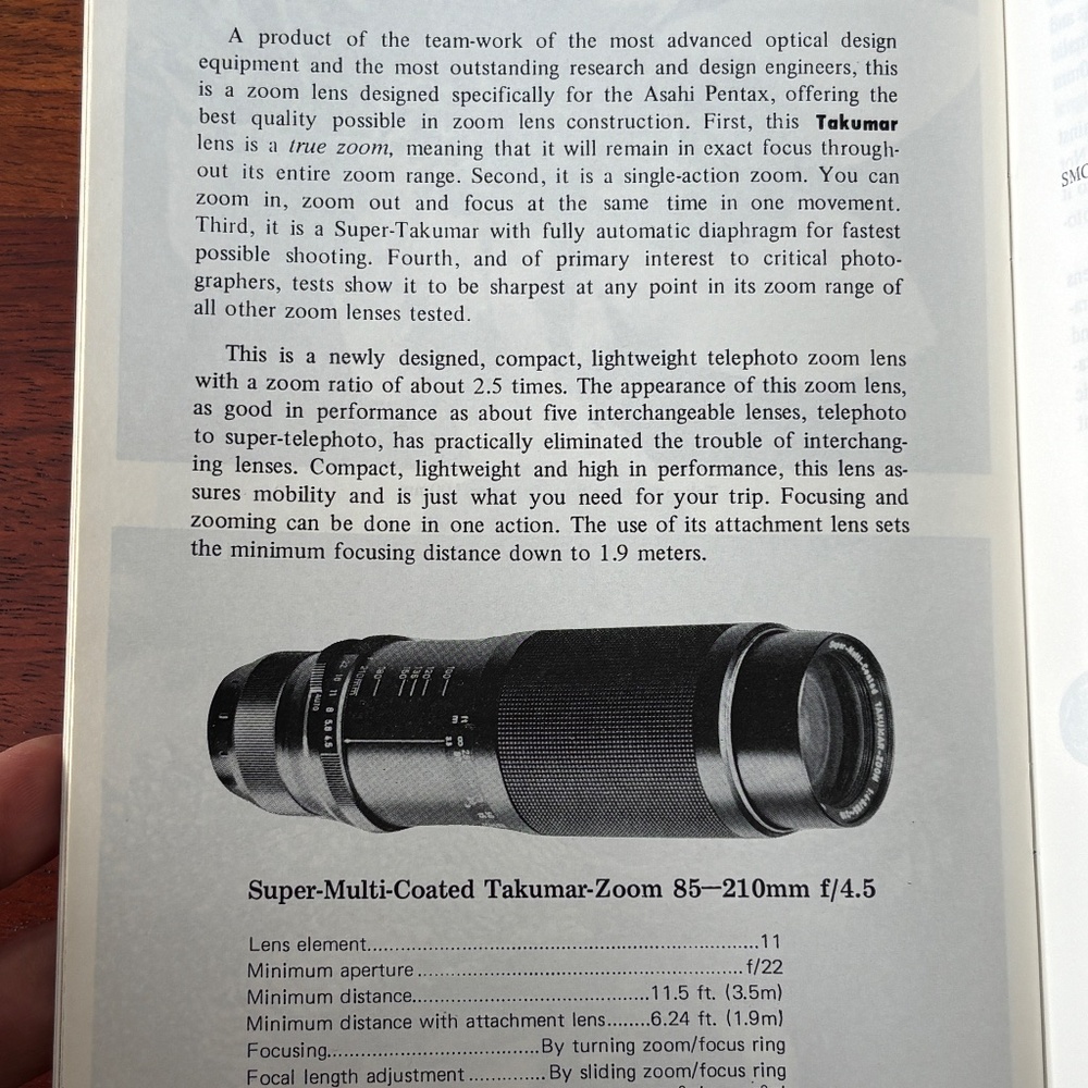 Vintage Asahi Pentax Takumar Lenses Booklet - Picture 5 of 8